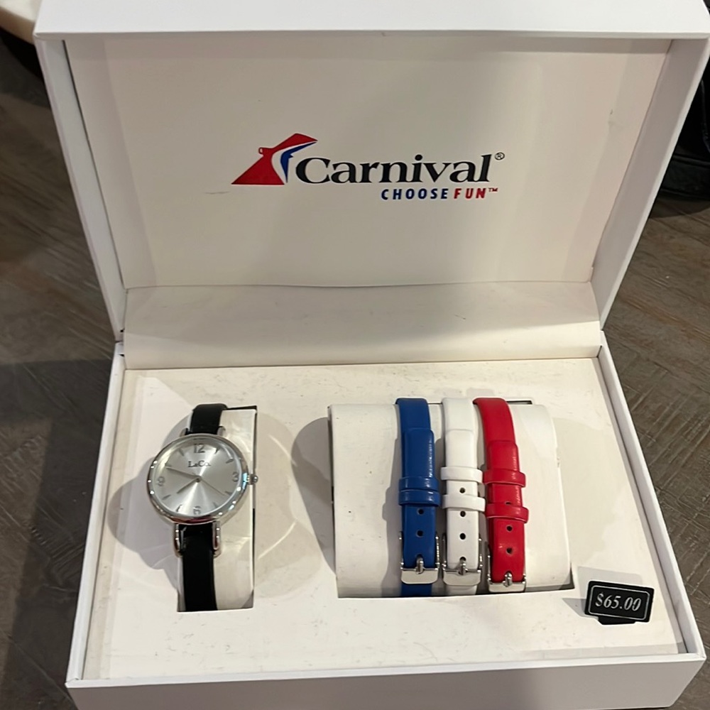 Carnival Cruise 🚢 Watch Set! Red White Blue!